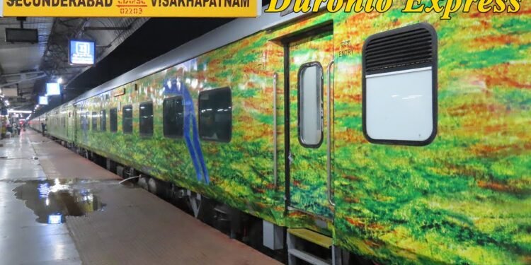 Secunderabad Duronto Express train journey
